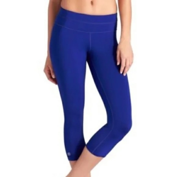 Athleta Women's Sonar Active Leggings XS Reflective Capri Back/Side Pockets - Picture 1 of 8